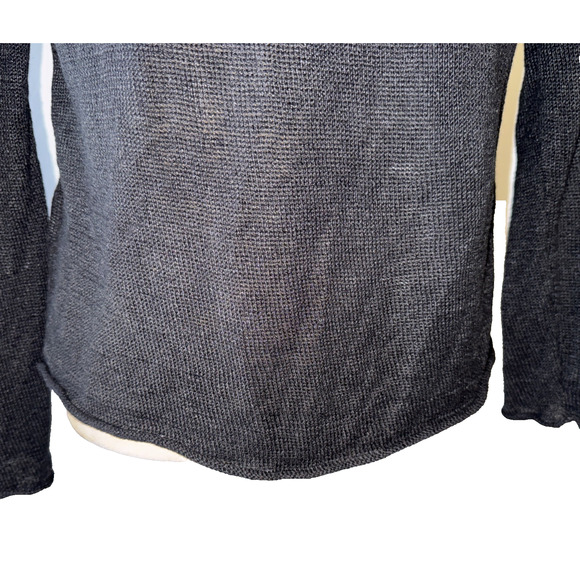 Eileen Fisher Petite Knit Linen Black Cardigan Size Petite M - Picture 10 of 12